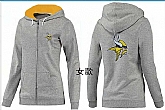 Womens Minnesota Vikings Team Logo 2015 Full Zip Hoodie-27,baseball caps,new era cap wholesale,wholesale hats