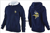 Womens Minnesota Vikings Team Logo 2015 Full Zip Hoodie-29,baseball caps,new era cap wholesale,wholesale hats