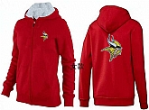 Womens Minnesota Vikings Team Logo 2015 Full Zip Hoodie-42,baseball caps,new era cap wholesale,wholesale hats