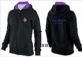 Womens Minnesota Vikings Team Logo 2015 Full Zip Hoodie-54,baseball caps,new era cap wholesale,wholesale hats