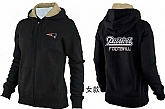 Womens New England Patriots Team Logo 2015 Full Zip Hoodie-26,baseball caps,new era cap wholesale,wholesale hats