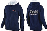 Womens New England Patriots Team Logo 2015 Full Zip Hoodie-36,baseball caps,new era cap wholesale,wholesale hats