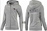 Womens New England Patriots Team Logo 2015 Full Zip Hoodie-37,baseball caps,new era cap wholesale,wholesale hats
