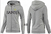 Womens New Orleans Saints Team Logo 2015 Full Zip Hoodie-17,baseball caps,new era cap wholesale,wholesale hats
