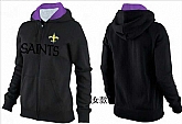 Womens New Orleans Saints Team Logo 2015 Full Zip Hoodie-23,baseball caps,new era cap wholesale,wholesale hats