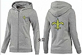 Womens New Orleans Saints Team Logo 2015 Full Zip Hoodie-26,baseball caps,new era cap wholesale,wholesale hats