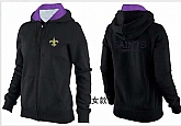 Womens New Orleans Saints Team Logo 2015 Full Zip Hoodie-52,baseball caps,new era cap wholesale,wholesale hats