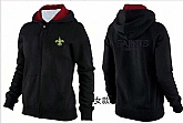 Womens New Orleans Saints Team Logo 2015 Full Zip Hoodie-54,baseball caps,new era cap wholesale,wholesale hats