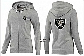 Womens Oakland Raiders Team Logo 2015 Full Zip Hoodie-28,baseball caps,new era cap wholesale,wholesale hats