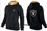 Womens Oakland Raiders Team Logo 2015 Full Zip Hoodie-35,baseball caps,new era cap wholesale,wholesale hats