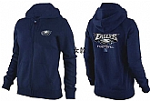 Womens Philadelphia Eagles Team Logo 2015 Full Zip Hoodie-11,baseball caps,new era cap wholesale,wholesale hats