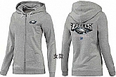 Womens Philadelphia Eagles Team Logo 2015 Full Zip Hoodie-16,baseball caps,new era cap wholesale,wholesale hats