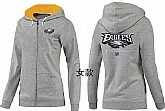 Womens Philadelphia Eagles Team Logo 2015 Full Zip Hoodie-17,baseball caps,new era cap wholesale,wholesale hats