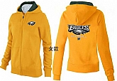 Womens Philadelphia Eagles Team Logo 2015 Full Zip Hoodie-19,baseball caps,new era cap wholesale,wholesale hats