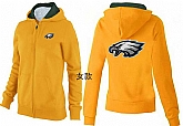 Womens Philadelphia Eagles Team Logo 2015 Full Zip Hoodie-23,baseball caps,new era cap wholesale,wholesale hats