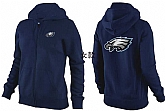 Womens Philadelphia Eagles Team Logo 2015 Full Zip Hoodie-30,baseball caps,new era cap wholesale,wholesale hats