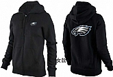 Womens Philadelphia Eagles Team Logo 2015 Full Zip Hoodie-31,baseball caps,new era cap wholesale,wholesale hats