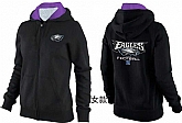 Womens Philadelphia Eagles Team Logo 2015 Full Zip Hoodie-47,baseball caps,new era cap wholesale,wholesale hats