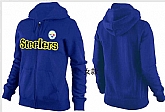 Womens Pittsburgh Steelers Team Logo 2015 Full Zip Hoodie-10,baseball caps,new era cap wholesale,wholesale hats