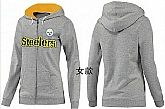 Womens Pittsburgh Steelers Team Logo 2015 Full Zip Hoodie-19,baseball caps,new era cap wholesale,wholesale hats