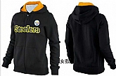 Womens Pittsburgh Steelers Team Logo 2015 Full Zip Hoodie-27,baseball caps,new era cap wholesale,wholesale hats
