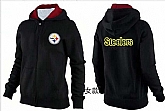 Womens Pittsburgh Steelers Team Logo 2015 Full Zip Hoodie-31,baseball caps,new era cap wholesale,wholesale hats