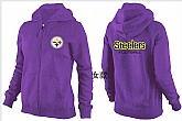 Womens Pittsburgh Steelers Team Logo 2015 Full Zip Hoodie-39,baseball caps,new era cap wholesale,wholesale hats