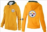 Womens Pittsburgh Steelers Team Logo 2015 Full Zip Hoodie-47,baseball caps,new era cap wholesale,wholesale hats