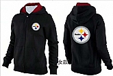 Womens Pittsburgh Steelers Team Logo 2015 Full Zip Hoodie-48,baseball caps,new era cap wholesale,wholesale hats