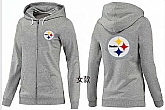 Womens Pittsburgh Steelers Team Logo 2015 Full Zip Hoodie-53,baseball caps,new era cap wholesale,wholesale hats