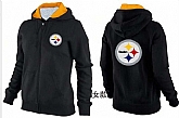 Womens Pittsburgh Steelers Team Logo 2015 Full Zip Hoodie-59,baseball caps,new era cap wholesale,wholesale hats