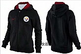 Womens Pittsburgh Steelers Team Logo 2015 Full Zip Hoodie-69,baseball caps,new era cap wholesale,wholesale hats