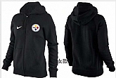 Womens Pittsburgh Steelers Team Logo 2015 Full Zip Hoodie-74,baseball caps,new era cap wholesale,wholesale hats