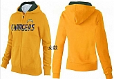Womens San Diego Chargers Team Logo 2015 Full Zip Hoodie-22,baseball caps,new era cap wholesale,wholesale hats