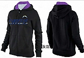 Womens San Diego Chargers Team Logo 2015 Full Zip Hoodie-24,baseball caps,new era cap wholesale,wholesale hats