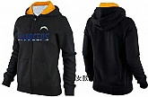 Womens San Diego Chargers Team Logo 2015 Full Zip Hoodie-26,baseball caps,new era cap wholesale,wholesale hats