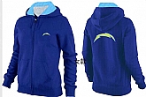 Womens San Diego Chargers Team Logo 2015 Full Zip Hoodie-30,baseball caps,new era cap wholesale,wholesale hats