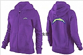 Womens San Diego Chargers Team Logo 2015 Full Zip Hoodie-32,baseball caps,new era cap wholesale,wholesale hats