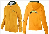 Womens San Diego Chargers Team Logo 2015 Full Zip Hoodie-39,baseball caps,new era cap wholesale,wholesale hats