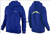 Womens San Diego Chargers Team Logo 2015 Full Zip Hoodie-43,baseball caps,new era cap wholesale,wholesale hats
