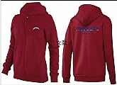 Womens San Diego Chargers Team Logo 2015 Full Zip Hoodie-48,baseball caps,new era cap wholesale,wholesale hats
