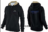 Womens San Diego Chargers Team Logo 2015 Full Zip Hoodie-55,baseball caps,new era cap wholesale,wholesale hats