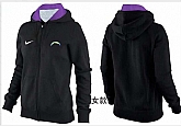 Womens San Diego Chargers Team Logo 2015 Full Zip Hoodie-64,baseball caps,new era cap wholesale,wholesale hats