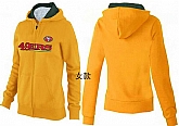 Womens San Francisco 49ers Team Logo 2015 Full Zip Hoodie-22,baseball caps,new era cap wholesale,wholesale hats