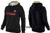 Womens San Francisco 49ers Team Logo 2015 Full Zip Hoodie-23,baseball caps,new era cap wholesale,wholesale hats