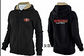 Womens San Francisco 49ers Team Logo 2015 Full Zip Hoodie-29,baseball caps,new era cap wholesale,wholesale hats