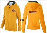 Womens San Francisco 49ers Team Logo 2015 Full Zip Hoodie-30,baseball caps,new era cap wholesale,wholesale hats
