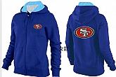 Womens San Francisco 49ers Team Logo 2015 Full Zip Hoodie-44,baseball caps,new era cap wholesale,wholesale hats