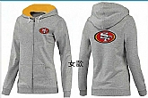 Womens San Francisco 49ers Team Logo 2015 Full Zip Hoodie-50,baseball caps,new era cap wholesale,wholesale hats