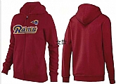 Womens St. Louis Rams Team Logo 2015 Full Zip Hoodie-14,baseball caps,new era cap wholesale,wholesale hats